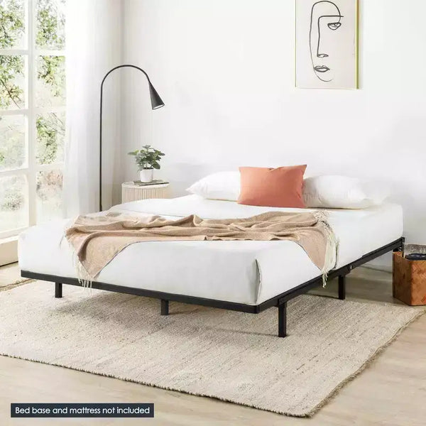 Support de matelas métallique de 4 cm (1,6 po) pour sommier à lattes, remplacement de lattes de lit, noir