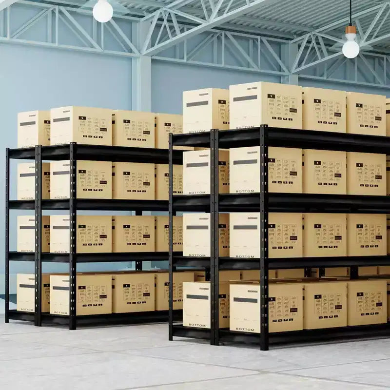 Étagère en acier robuste à 4 niveaux 77"x24"x72", gris foncé, capacité de 4536 kg