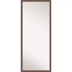 Amanti Art 27"x63" Non-Beveled Full Length Floor Leaner Mirror: Rustic Brown, Wood Frame, Wall Mount Option