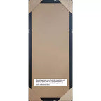 Miroir de sol intégral 27"x63" sans biseau, cadre en bois marron rustique