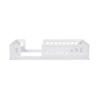Lit plate-forme double/grand simple, lit au sol pour enfant avec garde-corps