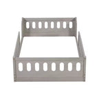 Lit plate-forme double/grand simple, lit au sol pour enfant avec garde-corps