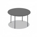 Iceberg IndestrucTable Classic Folding Table, Round, 48 x 29, Charcoal