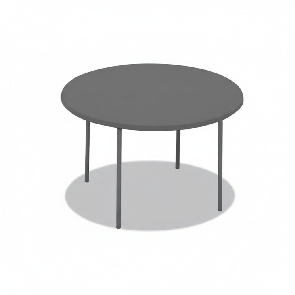 Iceberg IndestrucTable Classic Folding Table, Round, 48 x 29, Charcoal
