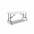 Iceberg IndestrucTable Classic Bi-Folding Table, Rectangular, 60 x 30 x 29, Platinum