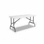 Iceberg IndestrucTable Classic Bi-Folding Table, Rectangular, 60 x 30 x 29, Platinum