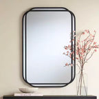 Miroir mural double rayon noir mat 24" x 36"