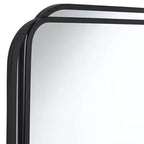Miroir mural double rayon noir mat 24" x 36"