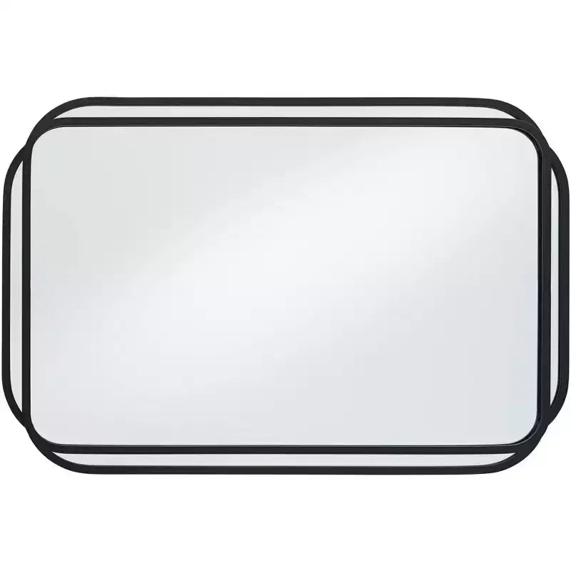 Miroir mural double rayon noir mat 24" x 36"
