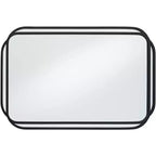 Miroir mural double rayon noir mat 24" x 36"