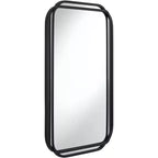 Miroir mural double rayon noir mat 24" x 36"