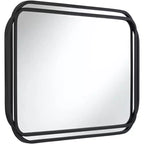 Miroir mural double rayon noir mat 24" x 36"