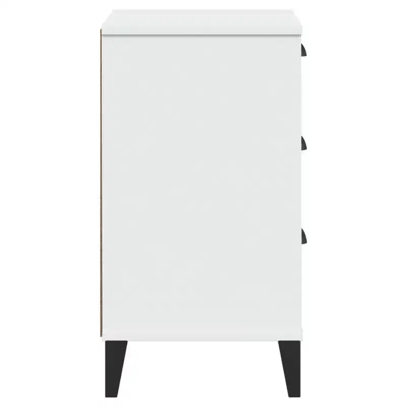 Table de Chevet D'Appoint, Meuble de Chambre, Bois d'Ingénierie, Blanc Gris Anthracite