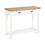Kate and Laurel Rutledge Console Table with Storage, 40x14x33, White