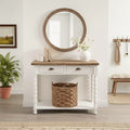 Console avec Rangement, 40x14x33, Blanc