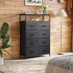 Commode en tissu à 8 tiroirs, tour de rangement haute pour chambre, placard, salon, couloir