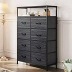Commode en tissu à 8 tiroirs, tour de rangement haute pour chambre, placard, salon, couloir