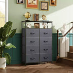 Commode en tissu à 8 tiroirs, tour de rangement haute pour chambre, placard, salon, couloir