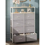 Commode en tissu à 8 tiroirs, tour de rangement haute pour chambre, placard, salon, couloir