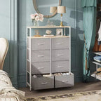 Commode en tissu à 8 tiroirs, tour de rangement haute pour chambre, placard, salon, couloir