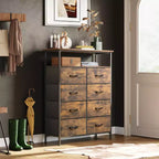 Commode en tissu à 8 tiroirs, tour de rangement haute pour chambre, placard, salon, couloir