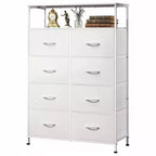 Commode en tissu à 8 tiroirs, tour de rangement haute pour chambre, placard, salon, couloir