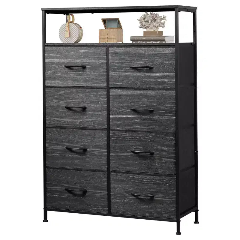 Commode en tissu à 8 tiroirs, tour de rangement haute pour chambre, placard, salon, couloir