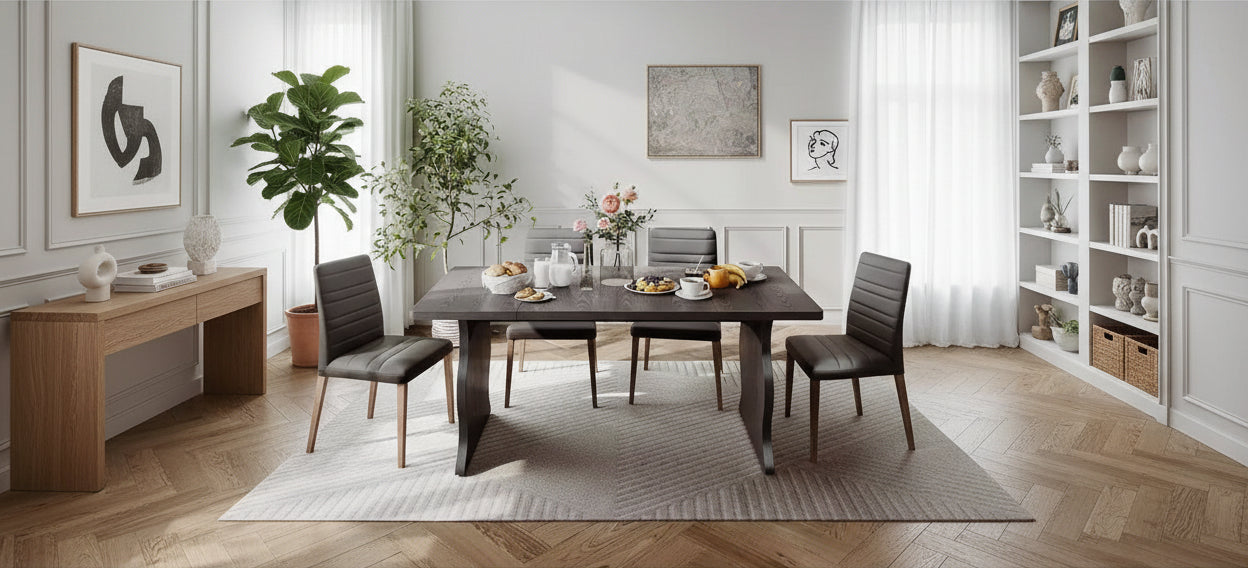 63" Rectangular Black Kitchen Table
