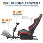 Support de Volant de Course, Cockpit de Simulateur de Course Pliable pour g923/g920/g29, Support de Volant et Pédales Réglables en Angle, Cockpit de Simulation de Course