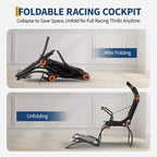 Support de Volant de Course, Cockpit de Simulateur de Course Pliable pour g923/g920/g29, Support de Volant et Pédales Réglables en Angle, Cockpit de Simulation de Course