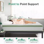 Matelas hybride mi-ferme en boîte de 12 pouces, mousse à mémoire de forme et ressorts ensachés, isolation des mouvements