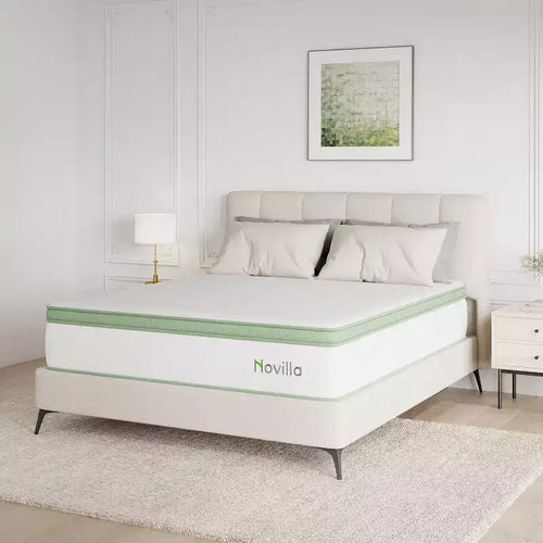 12 Inch Medium Firm Hybrid Memory Foam and Coil Blend Mattress in a Box, Motion Isolation