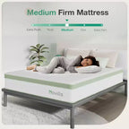 Matelas hybride mi-ferme en boîte de 12 pouces, mousse à mémoire de forme et ressorts ensachés, isolation des mouvements