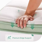 Matelas hybride mi-ferme en boîte de 12 pouces, mousse à mémoire de forme et ressorts ensachés, isolation des mouvements