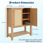 Meuble à chaussures en rotin pour entrée, étagère de rangement étroite de style ferme avec 2 portes pour vestibule, couloir, salon