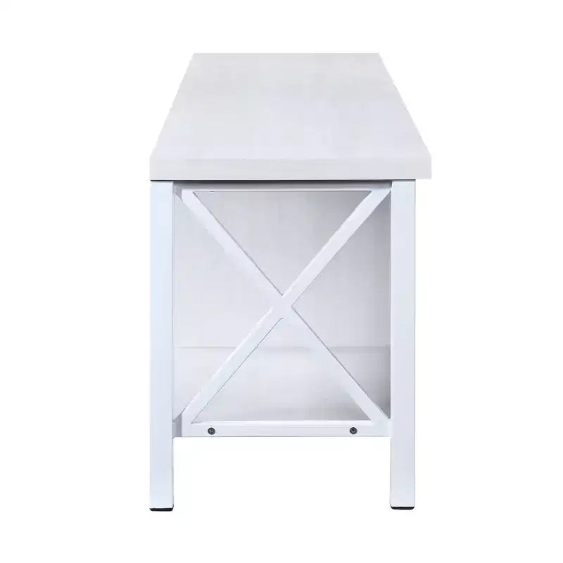 Meuble TV en bois de 58,27" avec 4 étagères de rangement, convient aux TV jusqu'à 65"