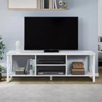 Meuble TV en bois de 58,27" avec 4 étagères de rangement, convient aux TV jusqu'à 65"