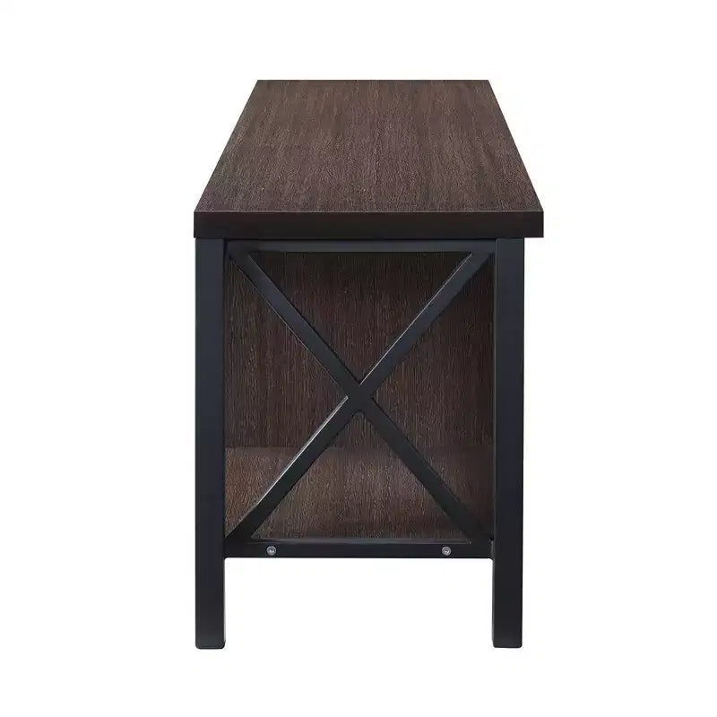 Meuble TV en bois de 58,27" avec 4 étagères de rangement, convient aux TV jusqu'à 65"