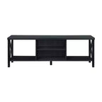 AndMakers 58.27 in. Wood TV Stand with 4 Storage Shelves Fits TV's up to 65 in.
