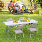 MAYEERTY Portable Folding Table, Heavy Duty with Carrying Handle for Camping Picnic Party