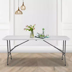 Table pliante portable, robuste avec poignée de transport pour camping, pique-nique et fête