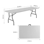 Table pliante portable, robuste avec poignée de transport pour camping, pique-nique et fête