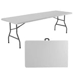 Table pliante portable, robuste avec poignée de transport pour camping, pique-nique et fête
