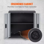 Armoire murale pliable en métal de 26 po, noire, étagère réglable, porte magnétique, charge de 240 lb