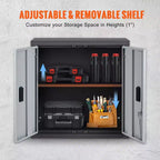 Armoire murale pliable en métal de 26 po, noire, étagère réglable, porte magnétique, charge de 240 lb