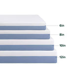 Matelas en mousse à mémoire de forme rafraîchissant Queen 12", sans fibre de verre, sensation moyenne, couches rafraîchissantes respirantes