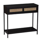 Household Essentials Bungalow Console Table Black
