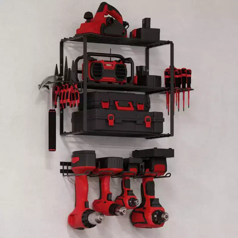 Étagère de rangement 3 niveaux pour outils électriques