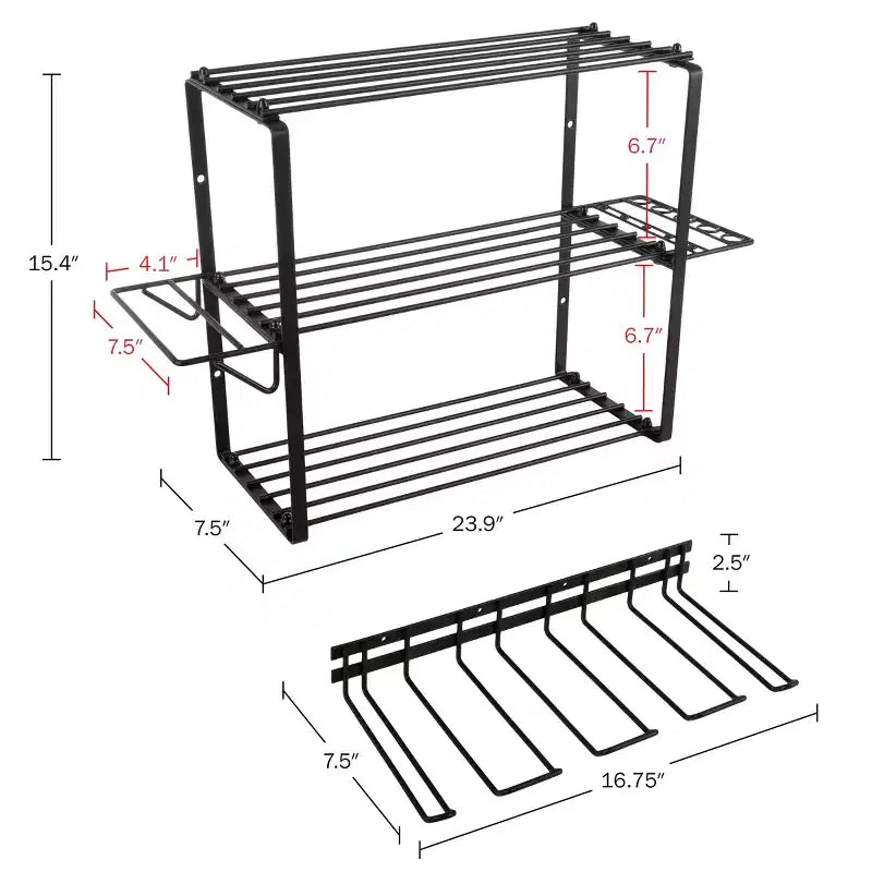 Étagère de rangement 3 niveaux pour outils électriques
