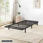 Support de matelas Bunkie Board en métal de 4,1 cm, remplacement de sommier à lattes, noir